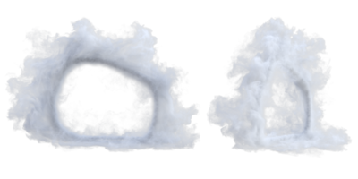 Cloud portal air circle. 3d render isolated png