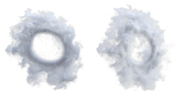 moln portal luft cirkel. 3d framställa isolerat png