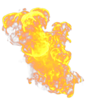 Fire flames isolated. 3d render png