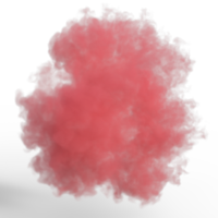 Smoke color explosion isolated. 3d render png