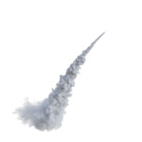 Smoke trails for missile. 3d render png