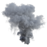 Smoke and fire explosion isolated. 3d render png