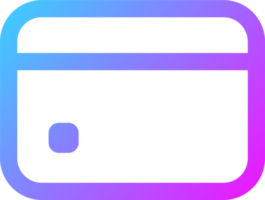 Credit card icon in gradient colors. Payment card signs illustration. png