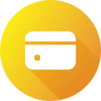 Credit card icon in flat design style. Payment card signs illustration. png