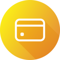 Credit card icon in flat design style. Payment card signs illustration. png