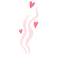 Pink smoke and hearts for decoration png
