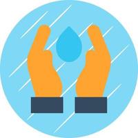 Hand Holding Water Vector Icon Design