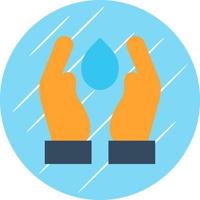 Hand Holding Water Vector Icon Design