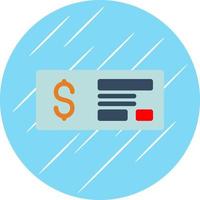 diseño de icono de vector de cheque de dinero