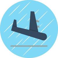 diseño de icono de vector de llegada de avión