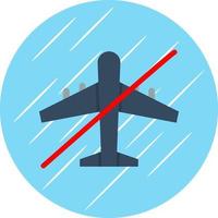 Plane Slash Vector Icon Design