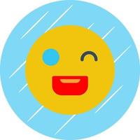 Laugh Wink Vector Icon Design