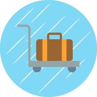 Luggage Cart Vector Icon Design