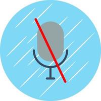 Microphone Slash Vector Icon Design