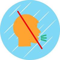 Head Side Cough Slash Vector Icon Design