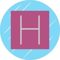 H Square Vector Icon Design