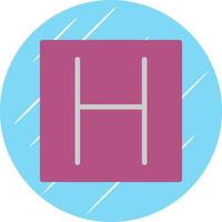 H Square Vector Icon Design