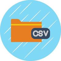 diseño de icono de vector de archivo csv