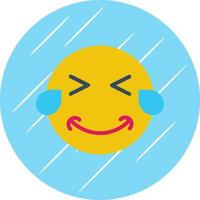 Grin Squint Tears Vector Icon Design