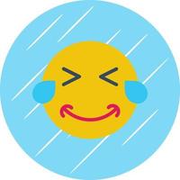 Grin Squint Tears Vector Icon Design