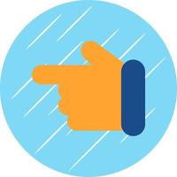 Hand Point Left Vector Icon Design