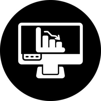 disminución vector icono