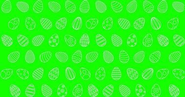 seamless pattern 4k loop animation  for Easter in green background. Concept of traditional spring celebration. Symbol of new life. video