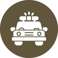 icono de vector de coche de policía