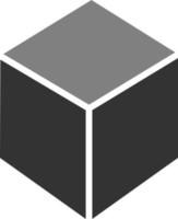 icono de vector de cubo