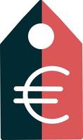 icono de vector de etiqueta euro