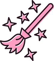 Magic broom Vector Icon