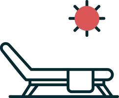 Sun bed Vector Icon