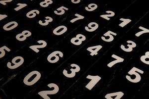 Digital background with numbers. Texture of random numbers figures. Economic Collapse or default concept. photo