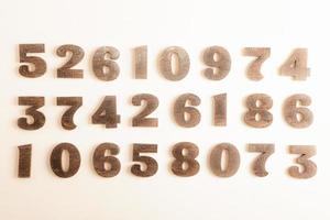 Digital background with numbers. Texture of random numbers figures. Economic Collapse or default concept. photo