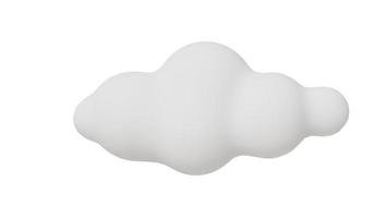 white fluffy cloud icon natural cloudscape air nature fog backdrop. 3D render illustration photo