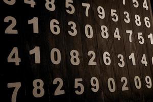 Digital background with numbers. Texture of random numbers figures. Economic Collapse or default concept. photo