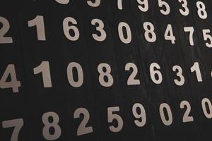 Digital background with numbers. Texture of random numbers figures. Economic Collapse or default concept. photo