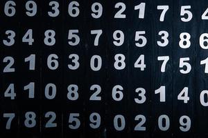 Digital background with numbers. Texture of random numbers figures. Economic Collapse or default concept. photo