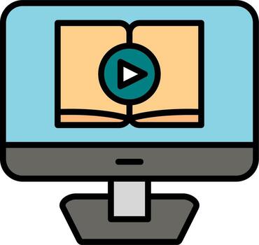 icono de vector de tutorial