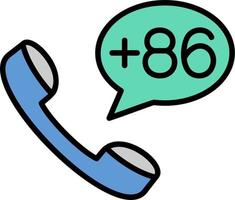 China Dial code Vector Icon