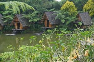 Panorama of a lake in Bamboo Village photo