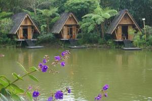 Panorama of a lake in Bamboo Village photo