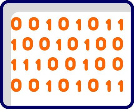 icono de vector de código binario