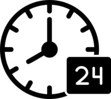 24 Hours Support Vector Icon