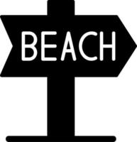 Beach Direction Vector Icon