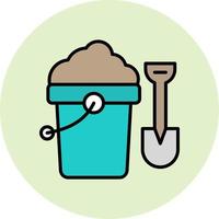 Sand Bucket Vector Icon