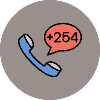 Kenia marcar código vector icono