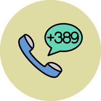 Macedonia Dial code Vector Icon