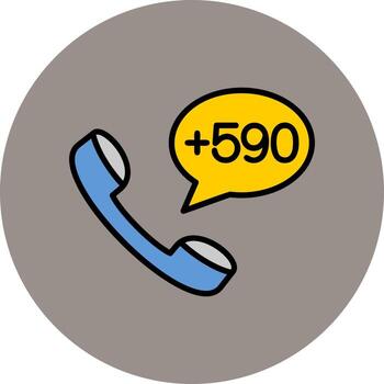 Saint Martin Dial code Vector Icon