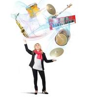 Music juggler concept photo
